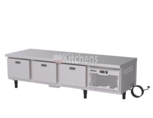 Refrigerador base de cocção inox para hamburgueria